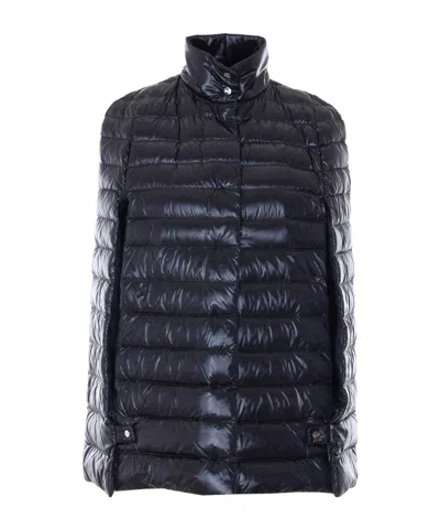 Herno Long-sleeved Down Jacket In Blue