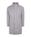 Herno High-neck Press-stud Jacket In Gray
