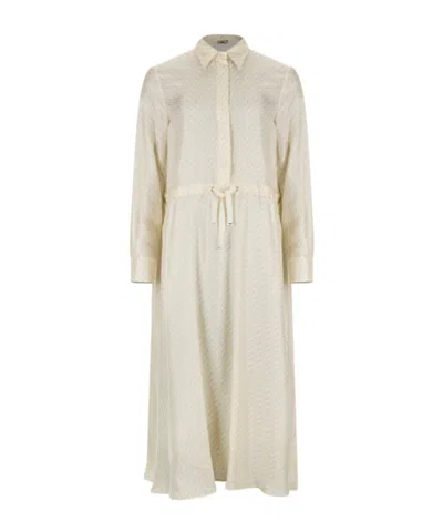 Herno Long-sleeved Dress In Gray