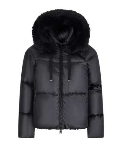 Herno Long-sleeved Padded Jacket In Black