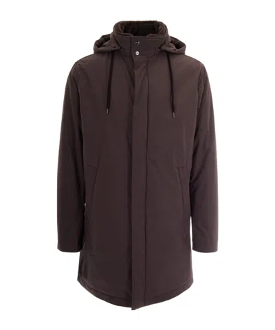 Herno Long-sleeved Parka In Brown