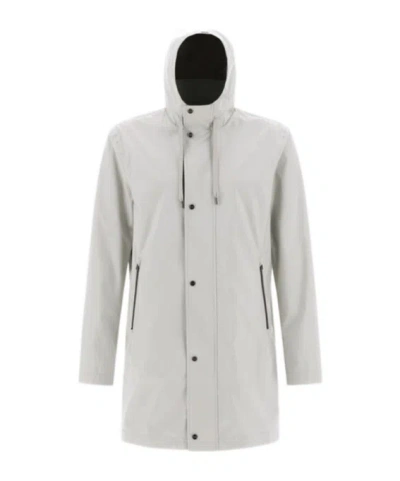 Herno Long-sleeved Parka Coat In Gray