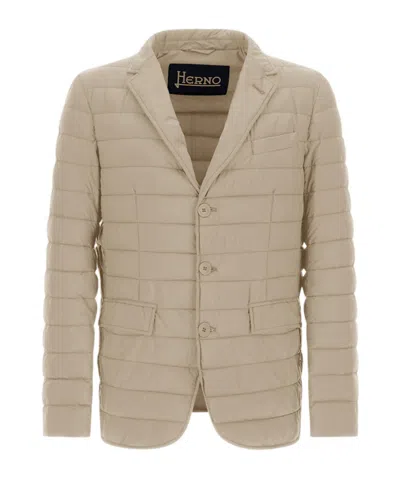 HERNO LONG-SLEEVED QUILTED COTTON COAT