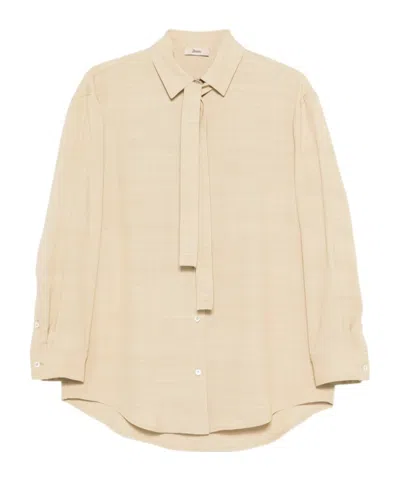 Herno Long-sleeved Shirt In Neutral