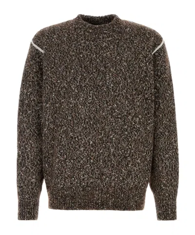Herno Long-sleeved Sweater In Brown