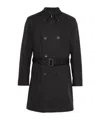 Herno Double-breasted Trench Coat In Black