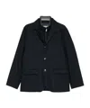Herno Three-button Zipped Jacket In Black