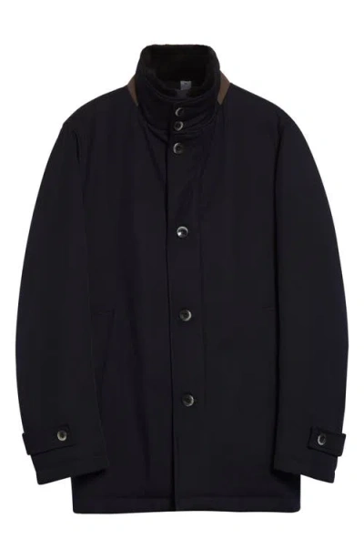 Herno Loro Piana Storm System® Waterproof Merino Wool Coat In Black