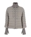 Herno Quilted High-neck Jacket In Gray
