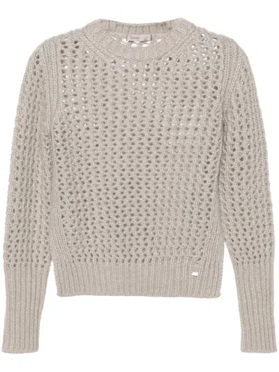 Herno Lurex Open-knit Jumper In 1985 Chantilly