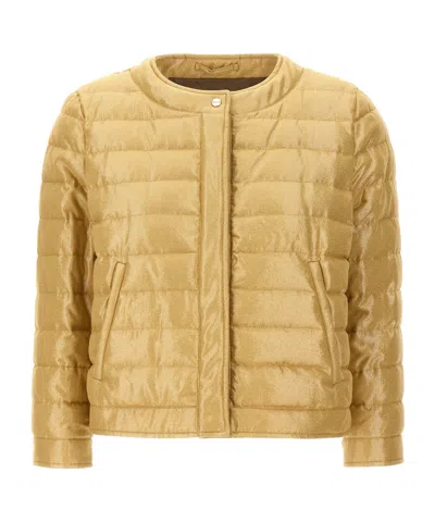HERNO LUREX QUILTED DOWN JACKET