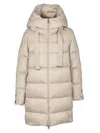 Herno Long-sleeved Down Jacket In Brown