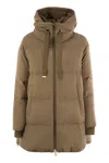 Herno A-shape In Silk Cashmere In Beige