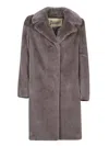 Herno Straight Hem Mid-length Coat In Grey