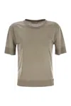 Herno Lyocell And Cotton T-shirt In Gray
