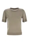 Herno Lyocell And Cotton T-shirt In Gray