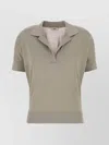 Herno Dove Grey Lyocell Blend Polo Shirt