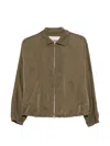 Herno Lyocell Jacket In Brown