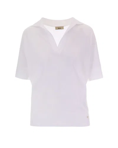 Herno Lyocell-blend Jersey Polo Shirt In Pink
