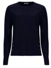 Herno Lyocell-cotton Side Button Top In Blue