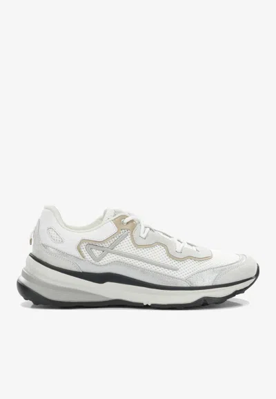 Herno Maggiore Nylon And Suede Sneakers In Multi