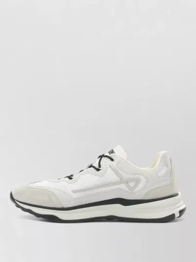 Herno Maggiore Sneaker Suede Mesh Rubber Sole In White