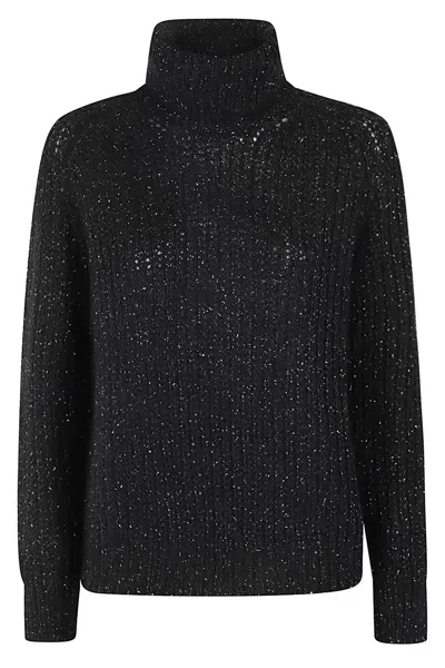 Herno Maglia Collo Alto In Black