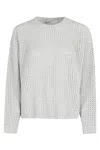 Herno Crewneck Knitted Jumper In Grigio Perla