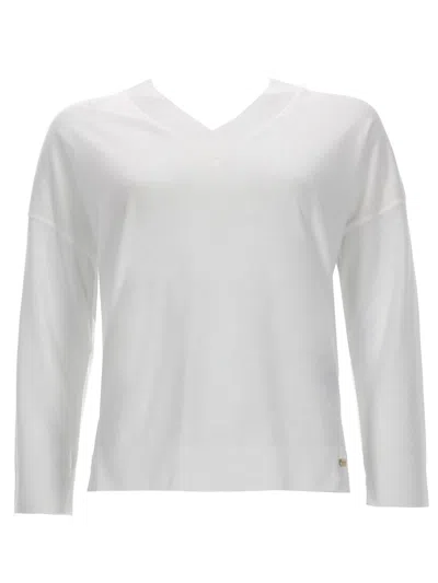 Herno Maglia In Glam Knit Effect In White