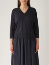 Herno Maglia Scollo A V Sweater In Blu Navy