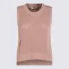 Herno Vest In Glitter Knit In Pink