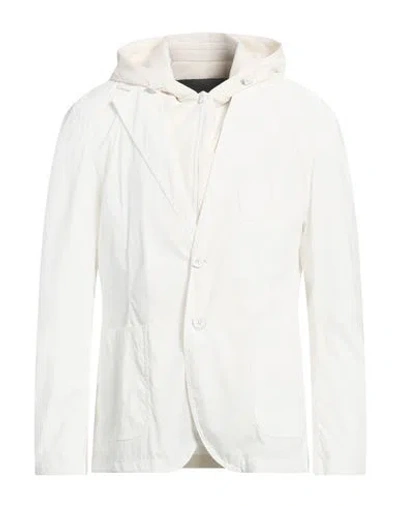 Herno Man Blazer Ivory Size 40 Polyamide, Elastane In White