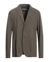 Herno Man Blazer Khaki Size 44 Polyamide, Elastane In Beige