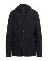 Herno Man Blazer Midnight Blue Size 48 Polyester, Fluorine Fiber, Polyamide, Elastane In Black