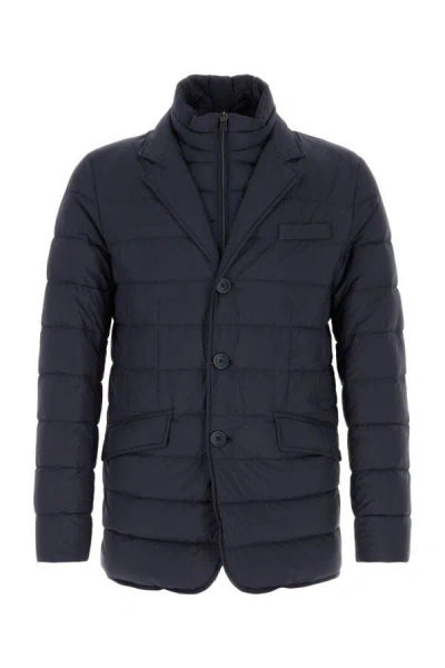 Herno Man Blue Nylon Down Jacket