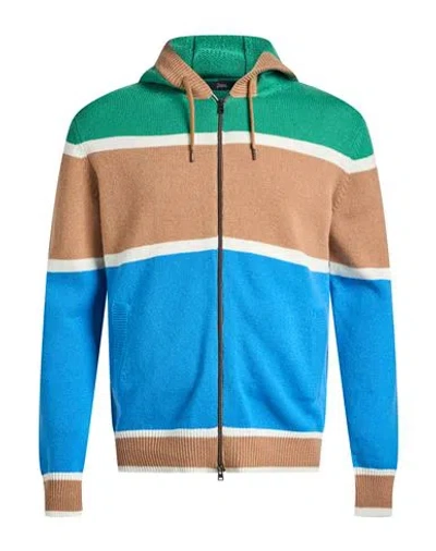 Herno Man Cardigan Green Size 38 Cashmere In Multi