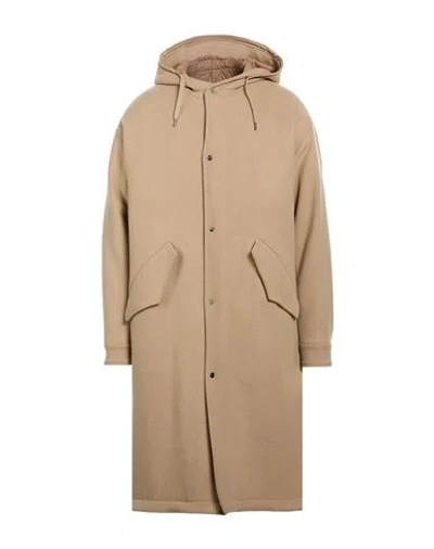 Herno Man Coat Beige Size 40 Virgin Wool, Polyacrylic, Polyamide, Polyurethane In Multi