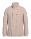 Herno Man Coat Beige Size 40 Virgin Wool, Polyamide In Beige
