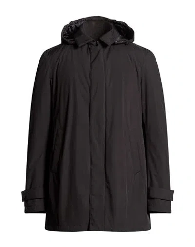 Herno Man Coat Black Size 40 Polyester, Polyurea, Polyamide, Elastane