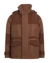 Herno Man Coat Brown Size 40 Wool, Polyamide, Polyester In Brown