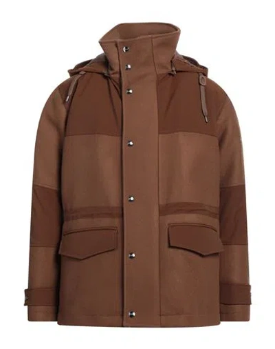 Herno Man Coat Brown Size 40 Wool, Polyamide, Polyester