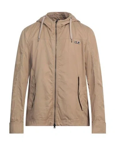 Herno Man Coat Camel Size 40 Cotton In Beige