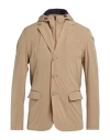 Herno Man Coat Camel Size 40 Polyester In Neutral