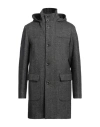 Herno Man Coat Charcoal Size 40 Virgin Wool In Gray