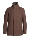Herno Snap-button Polyester Jacket In Brown