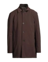 Herno Man Coat Chocolate Brown Size 50 Polyester, Polyurethane In Brown