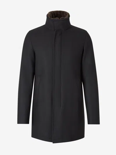 Herno Man Coat Clothing In Blue