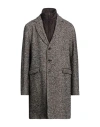 Herno Man Coat Dark Brown Size 46 Recycled Wool, Acrylic, Polyamide, Polyester, Alpaca Wool In Brown
