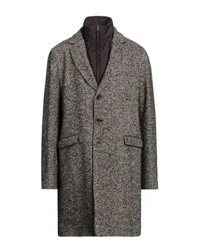 Herno Man Coat Dark Brown Size 46 Recycled Wool, Acrylic, Polyamide, Polyester, Alpaca Wool