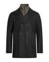 Herno Man Coat Dark Green Size 40 Virgin Wool, Cashmere, Polyurethane, Polyester In Black